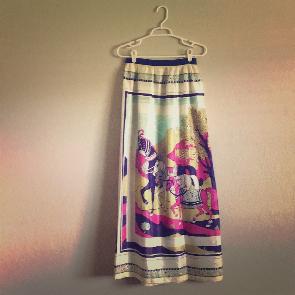 💗💜💗Very Rare 🦄Vintage Wrap Maxi Skirt 🐎🐎🐎